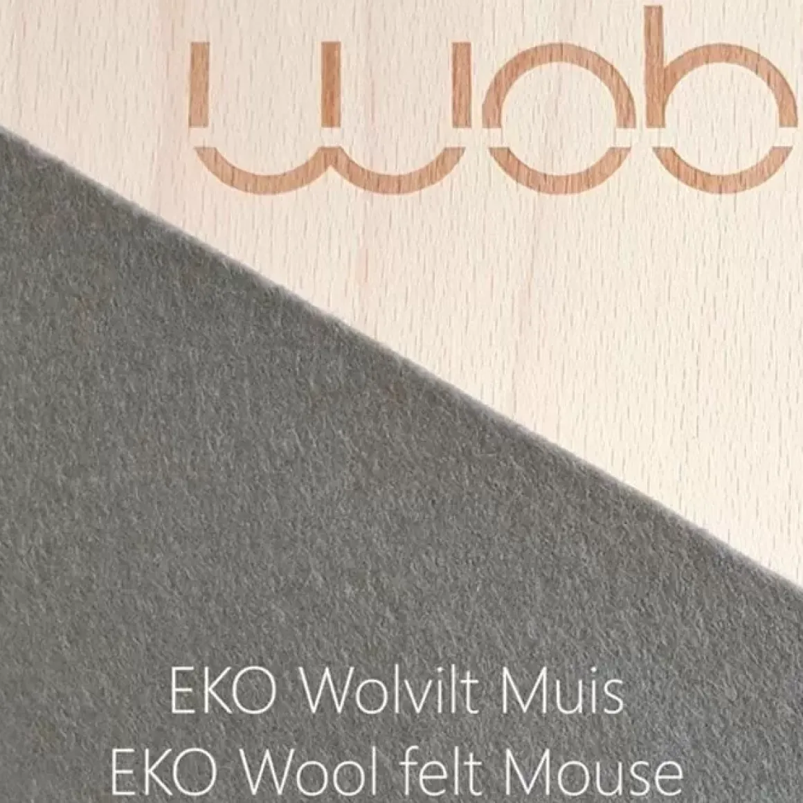 Wobbel Starter Blank Gelakt Met Vilt Baby Muis