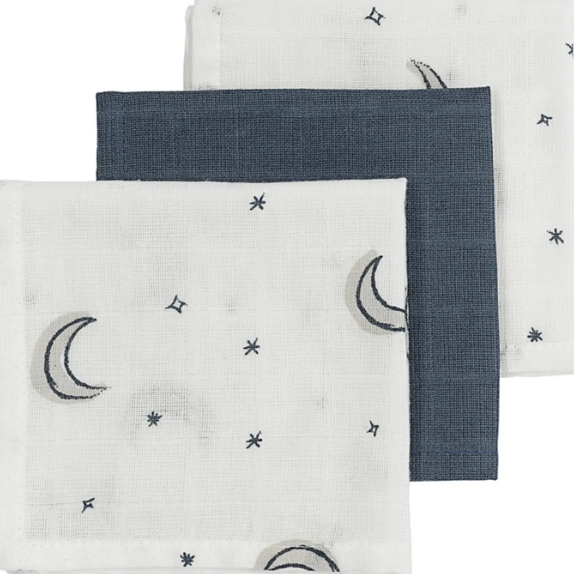 Zachte Meyco Hydrofiele Monddoekjes In Moon Indigo Kleur - Perfect Voor Dagelijks Gebruik (3 Stuks)