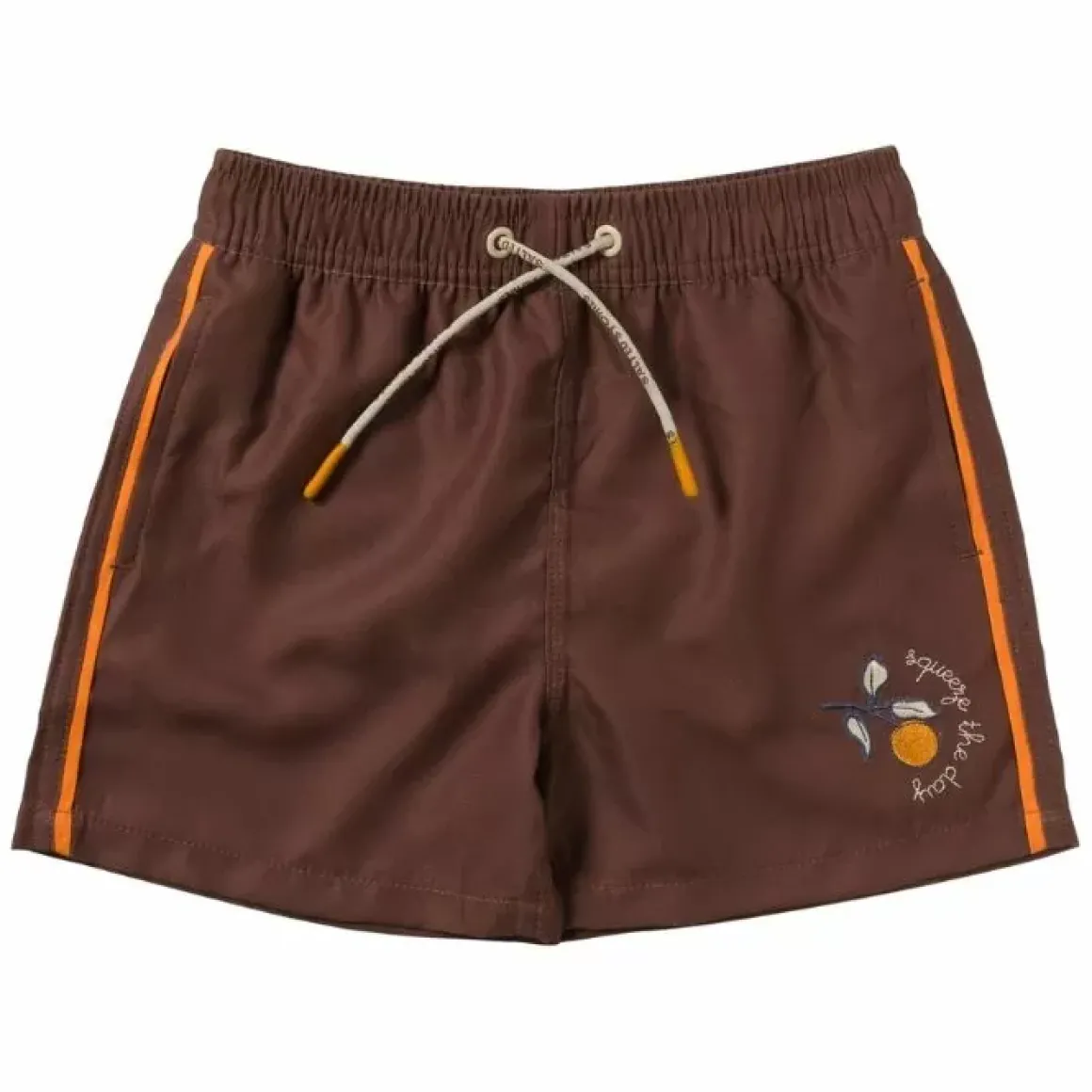 Zwembroek Stef In Solide Carob Bruin Bestellen - Salted Stories