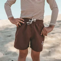 Zwembroek Stef In Solide Carob Bruin Bestellen - Salted Stories