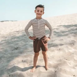 Zwembroek Stef In Solide Carob Bruin Bestellen - Salted Stories