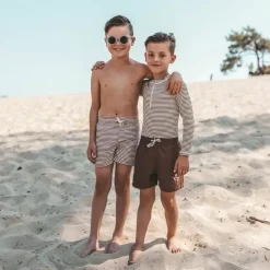 Zwembroek Stef In Solide Carob Bruin Bestellen - Salted Stories